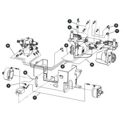 Hydraulic Hose Connections for Skyjack SJIII 3215 (10000996 - 10999999) DC Scissor Lift