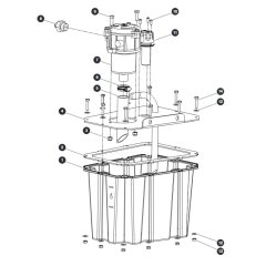 Hydraulic Tank - Plastic Tank for Skyjack SJIII 3215 (10000996 - 10999999) DC Scissor Lift