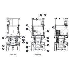 Labels - Front and Back for Skyjack SJIII 3215 (10000996 - 10999999) DC Scissor Lift