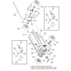 Base, Axle, Wheel (Model 3220, 4620, 4626, 4830, 4832) Assembly for Skyjack SJIII 3220 DC Scissor Lift