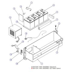 Battery Tray (3220,4620, 4626, 4830, 4832) Assembly for Skyjack SJIII 3220 DC Scissor Lift