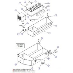 Battery Tray (6826, 6832) Assembly for Skyjack SJIII 3220 DC Scissor Lift