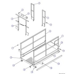 Main Platform, Hinged Railings (Model 4620) Assembly  for Skyjack SJIII 3220 DC Scissor Lift