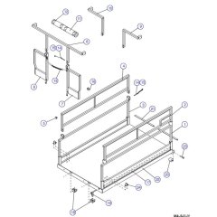 Main Platform, Hinged Railings (Model 6826) Assembly  for Skyjack SJIII 3220 DC Scissor Lift
