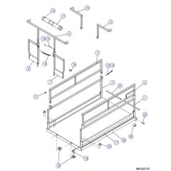 Main Platform, Hinged Railings (Model 6832) Assembly  for Skyjack SJIII 3220 DC Scissor Lift