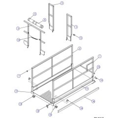 Main Platform, Rigid Railings (Model 4620) Assembly  for Skyjack SJIII 3220 DC Scissor Lift
