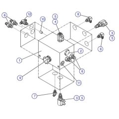 Rear Drive Manifold (3220, 4620, 4626, 4830, 4832) Assembly for Skyjack SJIII 3220 DC Scissor Lift