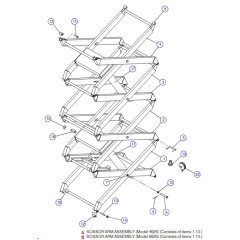 Scissor Arm (Model 4626, 6826) Assembly for Skyjack SJIII 3220 DC Scissor Lift
