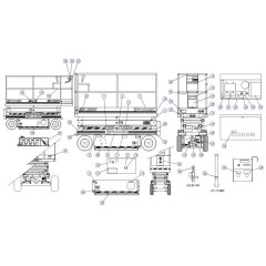 Labels and Nameplates ANSI/SIA and CSA for Skyjack SJIII 4620 (66005 - 66429 700000 - 704418) DC Scissor Lift