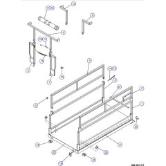 Main Platform and Railings-1 for Skyjack SJIII 4620 (66005 - 66429 700000 - 704418) DC Scissor Lift