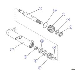 Powered Extension Platform Cylinder for Skyjack SJIII 4620 (66005 - 66429 700000 - 704418) DC Scissor Lift
