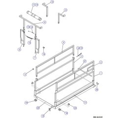 Main Platform and Railings (Hinged Railings) for Skyjack SJIII 4626 (700000 - 704418) DC Scissor Lift