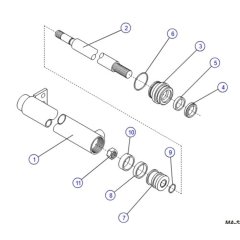 Powered Extension Platform Cylinder for Skyjack SJIII 4626 (700000 - 704418) DC Scissor Lift