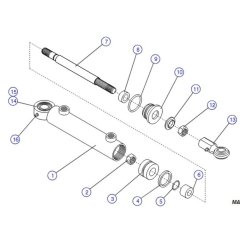 Steer Cylinder for Skyjack SJIII 4626 (700000 - 704418) DC Scissor Lift