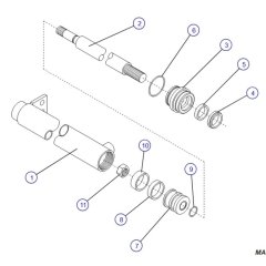 Powered Extension Platform Cylinder for Skyjack SJIII 4632 DC Scissor Lift