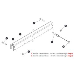 Extension Handrail Assembly for Skyjack SJIII 4740 DC Scissor Lift