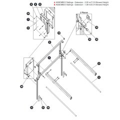 Extension Railing (2.2m Stowed Height) Assembly for Skyjack SJIII 4740 DC Scissor Lift