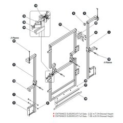 Full Gate Entrance (1.9m Stowed Height) Assembly for Skyjack SJIII 4740 DC Scissor Lift