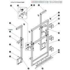 Full Gate Entrance (2.2m Stowed Height) Assembly for Skyjack SJIII 4740 DC Scissor Lift