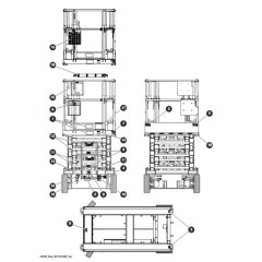 Labels - Front Rear and Top Assembly for Skyjack SJIII 4740 DC Scissor Lift