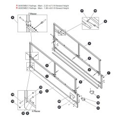 Main Railings (1.9m Stowed Height) Assembly for Skyjack SJIII 4740 DC Scissor Lift
