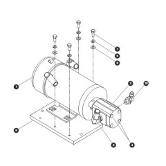 Motor and Pump Assembly for Skyjack SJIII 4740 DC Scissor Lift