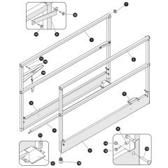 Main Platform Solid Railing Assembly for Skyjack SJ3215 E DC Scissor Lift