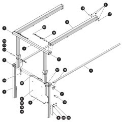 Extension Railing Assembly for Skyjack SJ3219 DC Scissor Lift