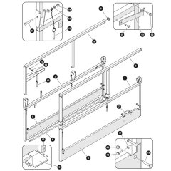 Main Platform Hinged Railing Assembly for Skyjack SJ3219 E DC Scissor Lift