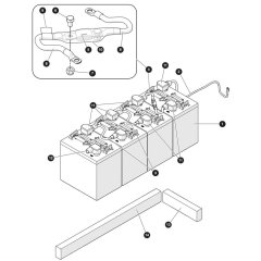 Battery Assembly for Skyjack SJ3219 E DC Scissor Lift