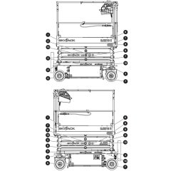 Decals for Skyjack SJ3219 E DC Scissor Lift