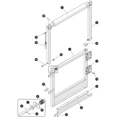 Half Gate Hinged Assembly for Skyjack SJ3219 E DC Scissor Lift