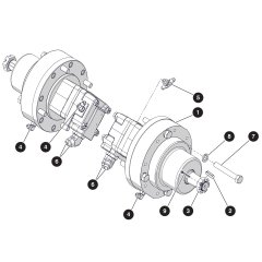 Wheel Motor Assembly for Skyjack SJ3226 DC Scissor Lift