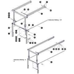 Extension Railing Assembly for Skyjack SJ3226 DC Scissor Lift
