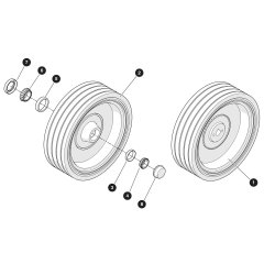 Wheel Assembly for Skyjack SJ3226 E DC Scissor Lift