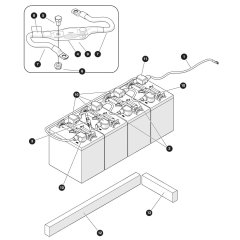 Battery Assembly for Skyjack SJ3226 E DC Scissor Lift