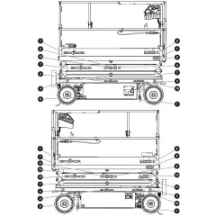 Decals for Skyjack SJ3226 E DC Scissor Lift