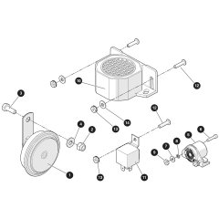 Horn, Beeper Assembly for Skyjack SJ5545 E DC Scissor Lift