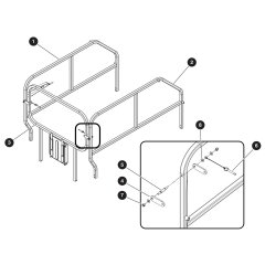 Extension Platform Railing Assembly for Skyjack SJ5545 E DC Scissor Lift