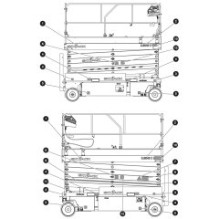 Decals for Skyjack SJ5545 E DC Scissor Lift