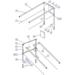 Powered Extension Platform Railing Assembly for Skyjack SJIII 3226 DC Scissor Lift