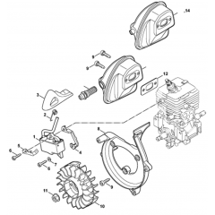 Ignition & Muffler for Stihl SR200-D