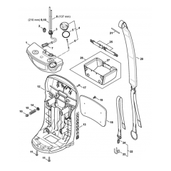 Fuel Tank & Backplate for Stihl SR200-D
