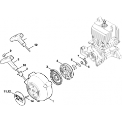 Rewind Starter for Stihl SR430-Z