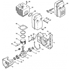 Crankcase Cylinder Assembly
