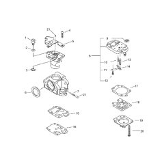 Carburettor for ECHO SRM-335TES/L