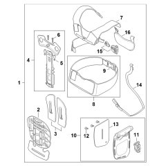 Harness Assembly for Stihl FS561