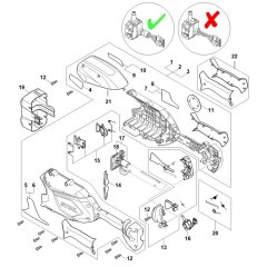 Handle Housing, Cover Assembly (From 443397592) for Stihl HLA 86 Hedge Cutter