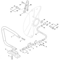 Handlebar, Water Connection Assembly for Stihl TSA500 Disc Cutter