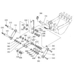 Dipper Arm/Bucket Link Assembly